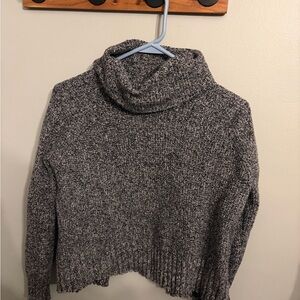 Madewell Cozy Gray Turtleneck Sweater